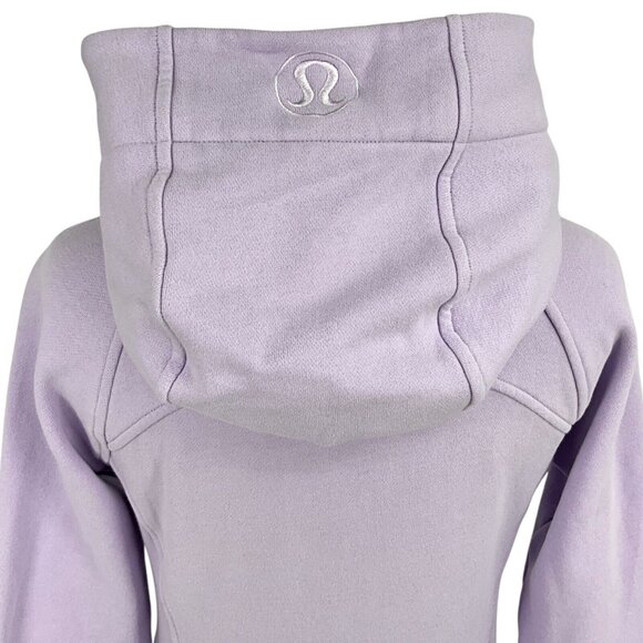 Lululemon Scuba Hoodie Jacket Light Cotton Fleece Sheer Violet Size 4 Full Zip - Picture 5 of 9